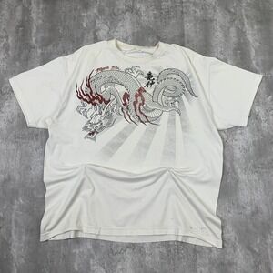 Vintage Miami Ink Tattoo T-Shirt Mens XL Dragon Tatsu Graphic Art Distressed Y2K